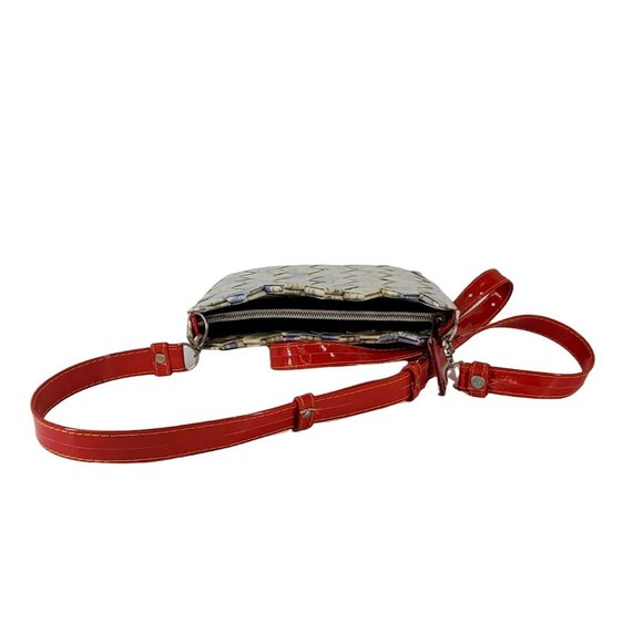 Nahui Ollin Recycled New York City Map Crossbody Shoulder Bag Purse w/Strap - Picture 3 of 8